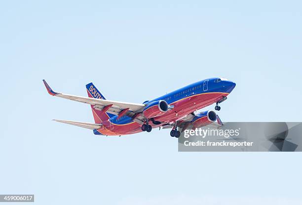 southwest airlines boeing 737 kampfmaschine - südwesten stock-fotos und bilder