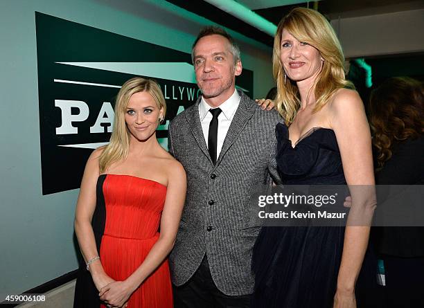 Actress Reese Witherspoon, director Jean-Marc Vallee, and actress Laura Dern attend the 18th Annual Hollywood Film Awards at The Palladium on...