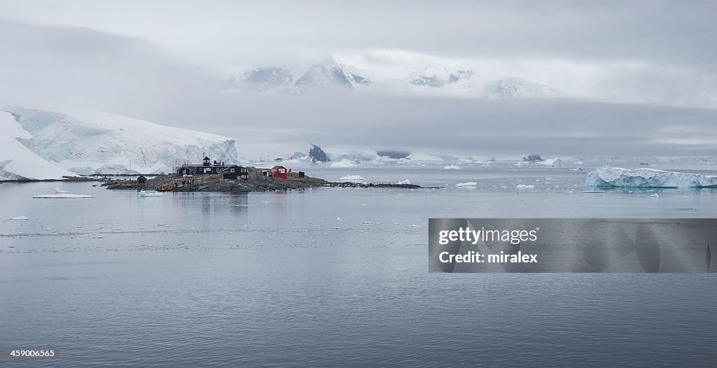 Chilean González Videla Base in Paradise Bay, Antarctica