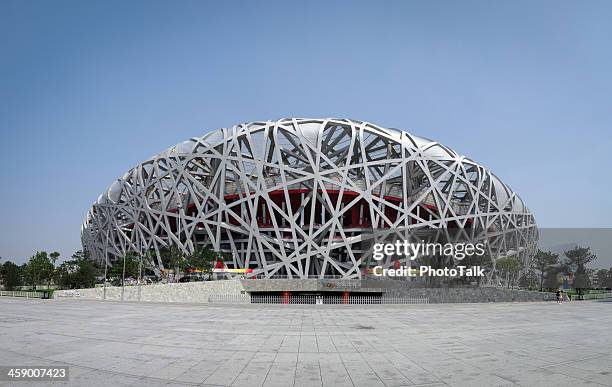 beijing national olympic stadium "bird's nest" - xxxlarge - birds nest stock pictures, royalty-free photos & images