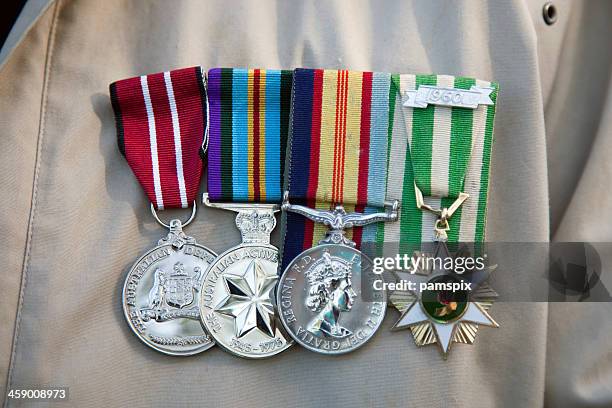 australian war medals - australian army stock pictures, royalty-free photos & images