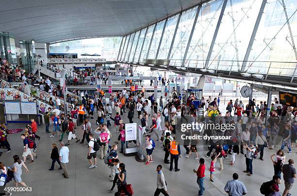 stratford railway station during 2012 olympics, london - sports event security stock pictures, royalty-free photos & images