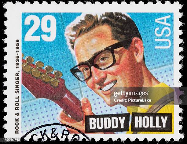 usa buddy holly postage stamp - buddy holly 個照片及圖片檔