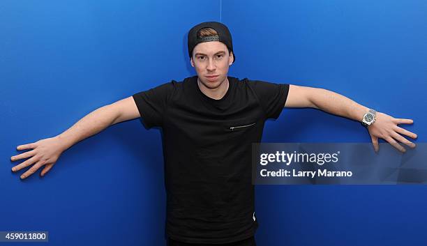 Hardwell poses for a portrait at Radio Station Y 100 on November 14, 2014 in Miami, Florida.