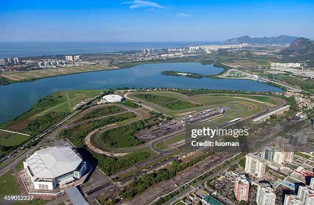 rio de janeiro race track - rio de janeiro aerial stock pictures, royalty-free photos & images