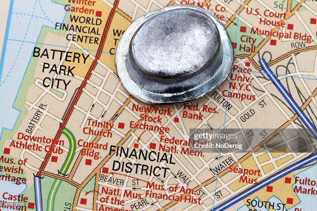 Distretto finanziario di Manhattan mappa