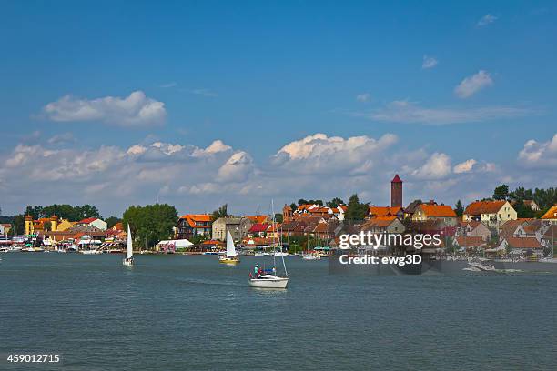 sailing boats on the sniardwy lake - sniardwy stock pictures, royalty-free photos & images