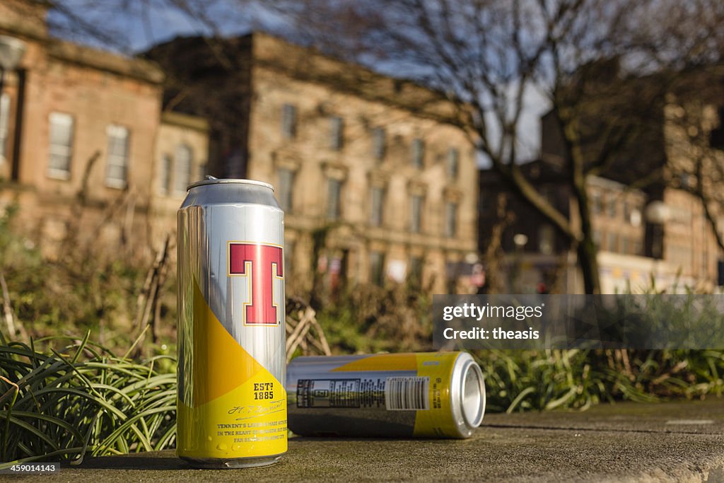 Discarded Lager Cans