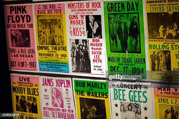 concert posters - rock music poster stock pictures, royalty-free photos & images