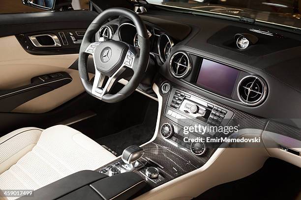 mercedes-benz sl55 amg convertible  interior - auto cockpit bildbanksfoton och bilder