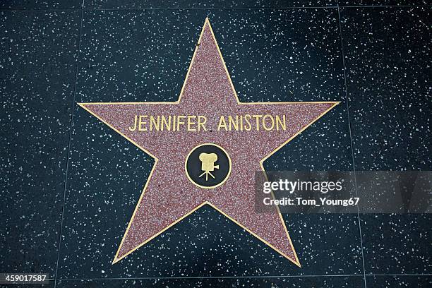 paseo de la fama de hollywood star jennifer aniston - star hollywood fotografías e imágenes de stock