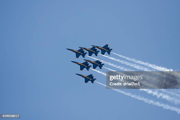 diamond formation - blue angels stock pictures, royalty-free photos & images