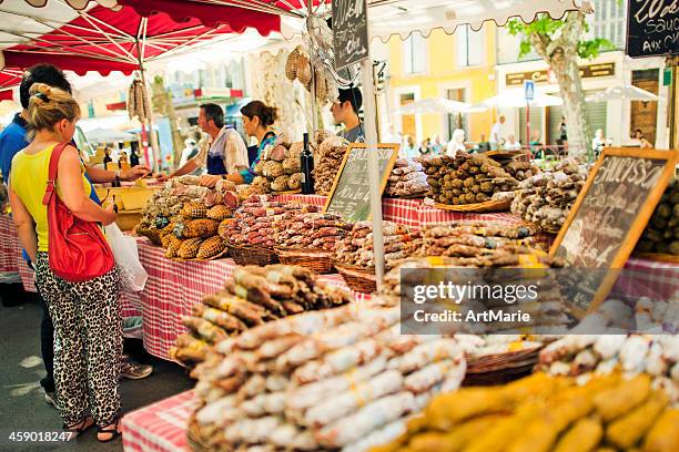 market in provence - aix en provence stock pictures, royalty-free photos & images