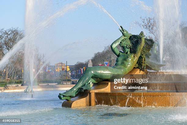 swann-gedenkbrunnen - swann memorial fountain stock-fotos und bilder