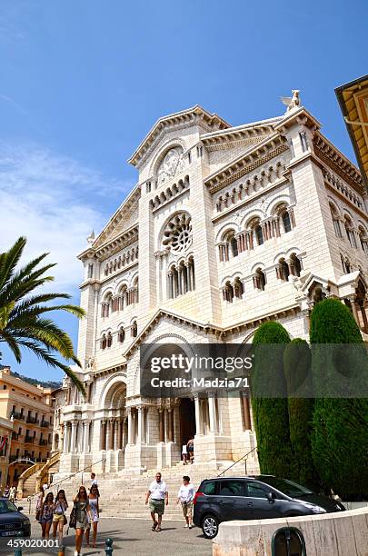 monaco cathedral - cathedral bildbanksfoton och bilder