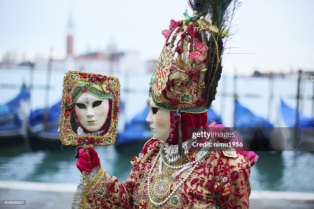 Mask mirroring at Venice Carnival 2013