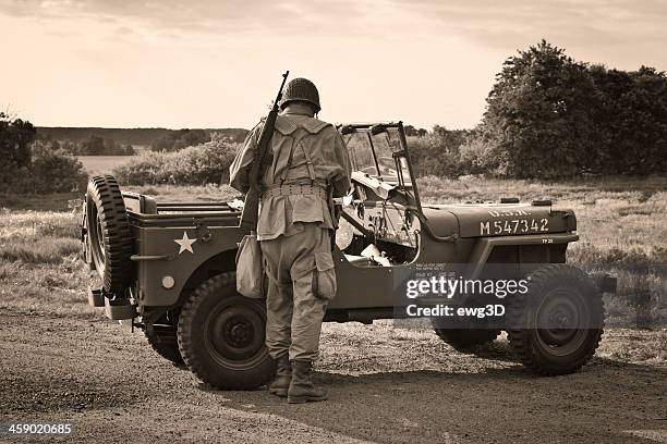 the willys mb us army jeep - willys mb stock pictures, royalty-free photos & images