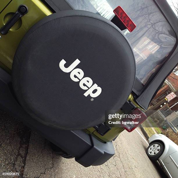 jeep wrangler - spare tyre stock pictures, royalty-free photos & images