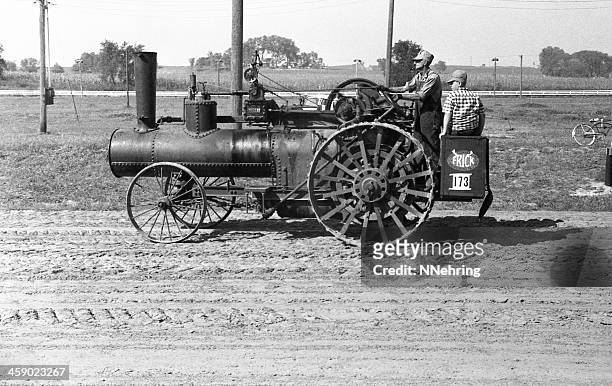 frick steam traction engine, retro - steam machine stock pictures, royalty-free photos & images