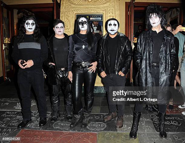 Fans dressed as The Crow at the Nerds Like Us Presentation of "The Crow" 20th Anniversary Midnight Screening and Q&A with Bai Ling held at The Vista...
