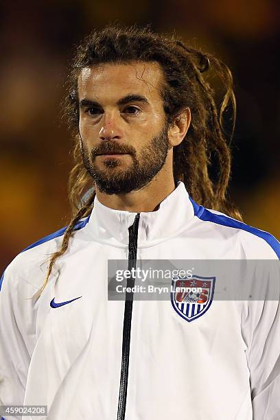 Kyle Beckerman of the USA stands during the playing of the national anthems during the International Friendly between the USA and Colombia at Craven...