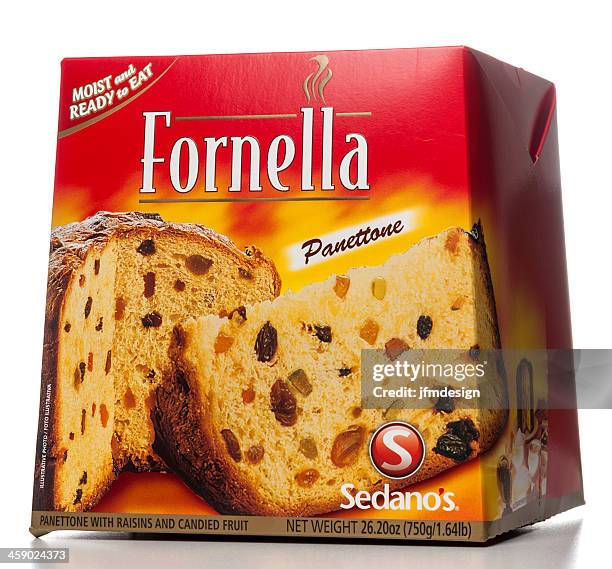 fornella panettone box - panettone stock pictures, royalty-free photos & images