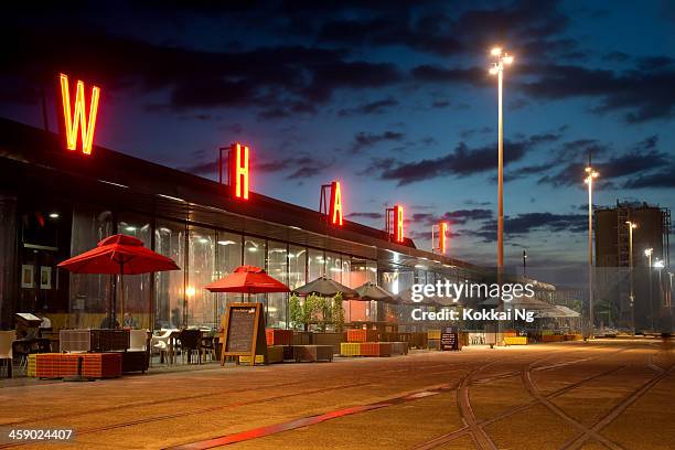 viaduct harbour restaurants - auckland viaduct stock pictures, royalty-free photos & images