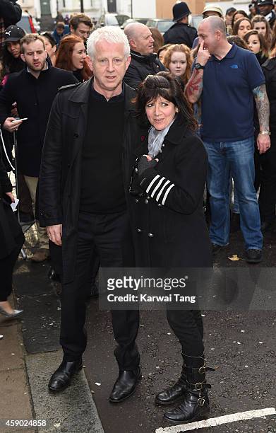 Richard Curtis and Emma Freud attend to record the Band Aid 30 single on November 15, 2014 in London, England.