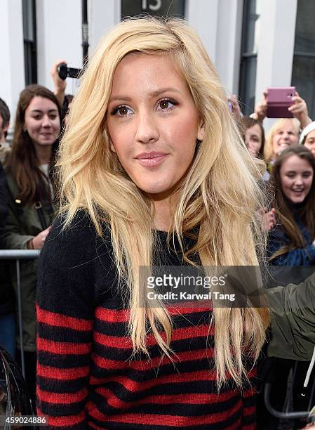 Ellie Goulding attends to record the Band Aid 30 single on November 15, 2014 in London, England.