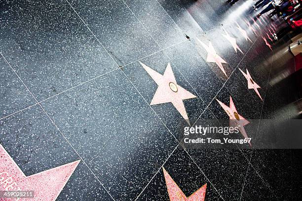 hollywood walk of fame star - hollywood walk of fame stock pictures, royalty-free photos & images