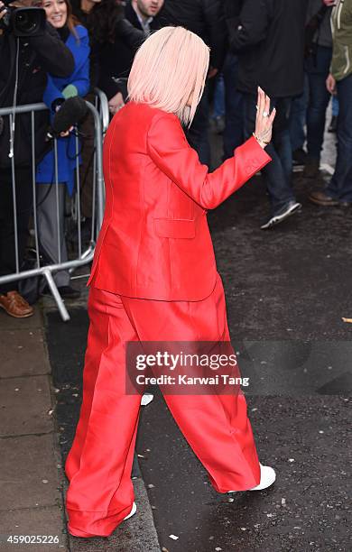 Rita Ora attends to record the Band Aid 30 single on November 15, 2014 in London, England.