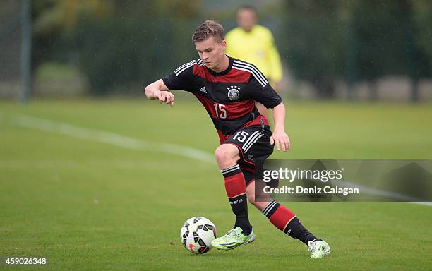 Maximilian Mittelstaedt of Germany in action during the international friendly match between U18 Germany and U18 Czech Republic on November 15, 2014...