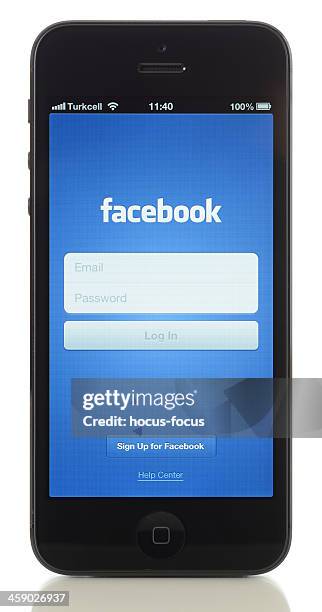 facebook on iphone 5 - apple introduces iphone 5 stock pictures, royalty-free photos & images