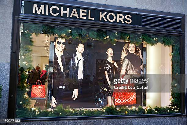 michael kors store nyc - michael kors designer label stock pictures, royalty-free photos & images
