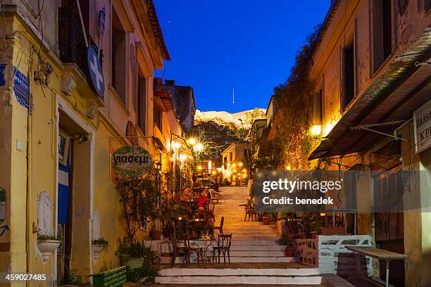 athens, greece, plaka district - plaka stock pictures, royalty-free photos & images