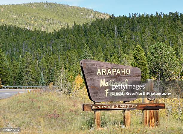 arapaho national forest - amerikanische forstbehörde stock-fotos und bilder