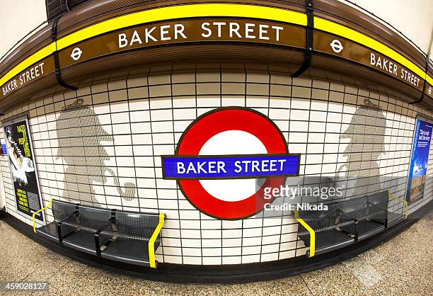 london baker street tube station - baker street underground stock pictures, royalty-free photos & images