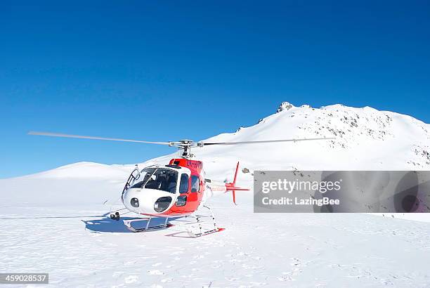 'glacier hubschrauber west coast - nationalpark mount cook stock-fotos und bilder