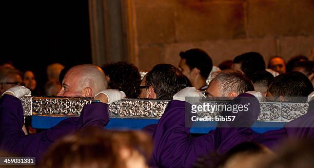 porters during semana santa in madrid - maundy thursday stock pictures, royalty-free photos & images