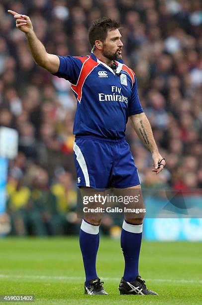 Referee Steve Walsh during the QBE International match between England and South Africa at Twickenham Stadium on November 15, 2014 in London, England.