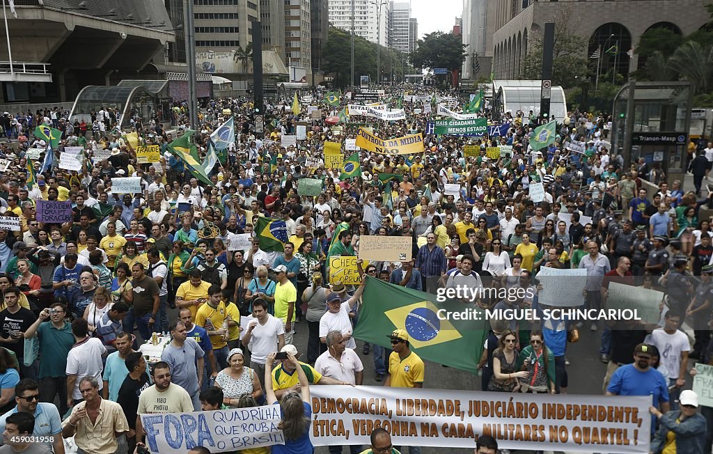 BRAZIL-POLITICS-CORRUPTION-ROUSSEFF-PROTEST