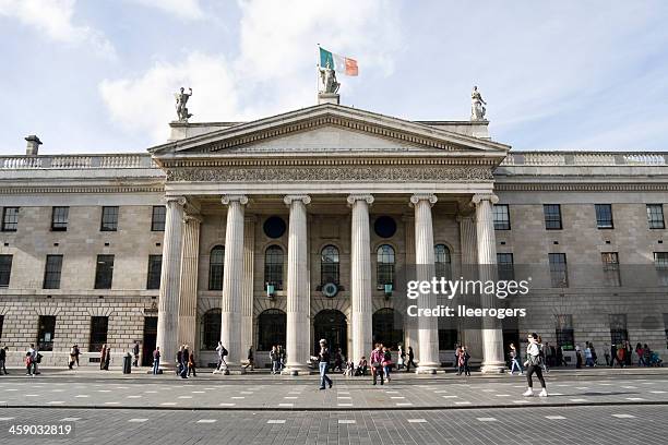 dublins general post office on o'connell street - dublin stock pictures, royalty-free photos & images