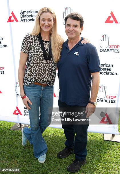 Olympic gold medalist Kerri Walsh-Jennings and Dr. Bruce Hensel attend the American Diabetes Association Los Angeles' Step Out Walk at Griffith Park...