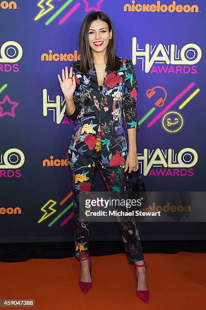 Actress Victoria Justice attends the 2014 Nickelodeon HALO Awards at Pier 36 on November 15, 2014 in New York City.