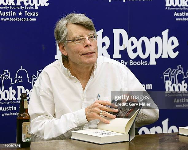 Stephen King signs copies of his new book "Revival" on November 15, 2014 in Austin, Texas.