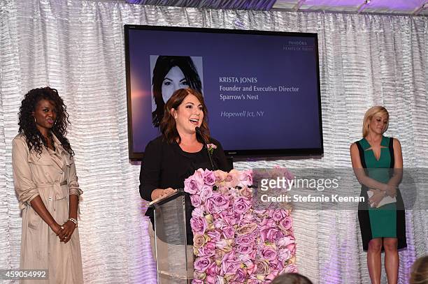 Krista Jones attends PANDORA Hearts Of Today Honoree Luncheon at Montage Beverly Hills on November 15, 2014 in Beverly Hills, California.