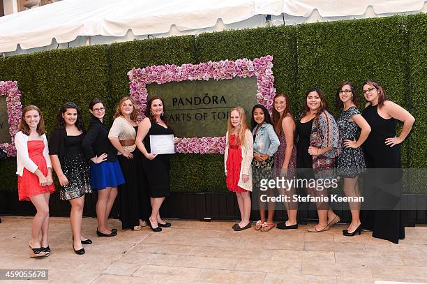 Los Angeles Chapter attends PANDORA Hearts Of Today Honoree Luncheon at Montage Beverly Hills on November 15, 2014 in Beverly Hills, California.