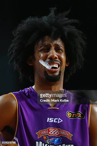 Josh Childress of the Kings shows his frustration during the round six NBL match between the Sydney Kings and the Perth Wildcats at Sydney...