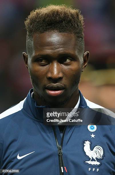 Mapou Yanga Mbiwa of France poses before the international friendly match between France and Albania at Stade de la Route de Lorient stadium on...