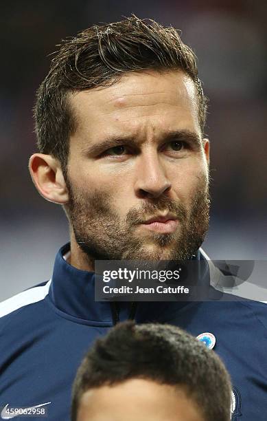 Yohan Cabaye of France poses before the international friendly match between France and Albania at Stade de la Route de Lorient stadium on November...